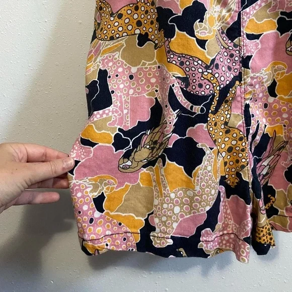 Anthropologie Maeve Tie-Back Leopard Print Mini Romper - Picture 5 of 7